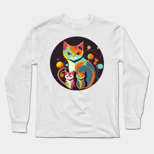 Vintage Best Cat Mom Ever - Cat Mother Long Sleeve T-Shirt